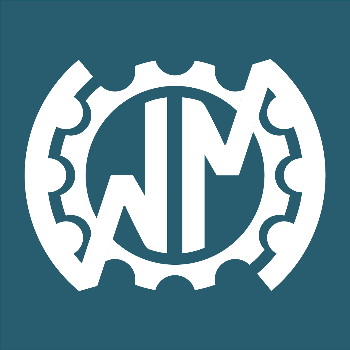 Logo Wydziału Mechanicznego na tle barwy UZ