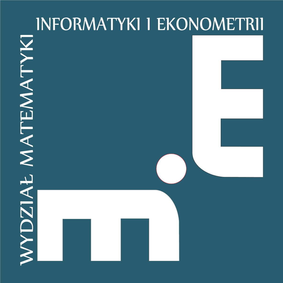 Logo Wydziału Matematyki, Informatyki i Ekonometrii na tle barwy UZ